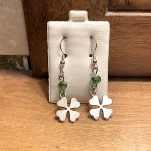St Patrick’s Day Lucky Shamrock Dangle Earrings